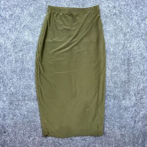 Missguided Skirt Womens 6 Army Green Stretch Pencil Elastic Career Casual Clingy